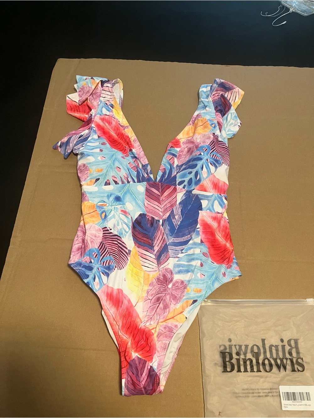 Tropical V-Neck One-Piece Swimsuit - Multi Floral